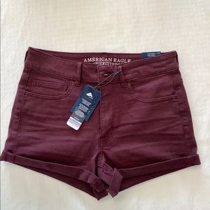 American Eagle Burgundy Shorts